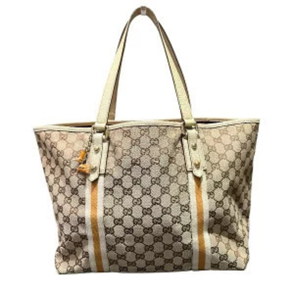 Gucci Canvas GG Attached Charm Tote Bag - Picture 2 of 6